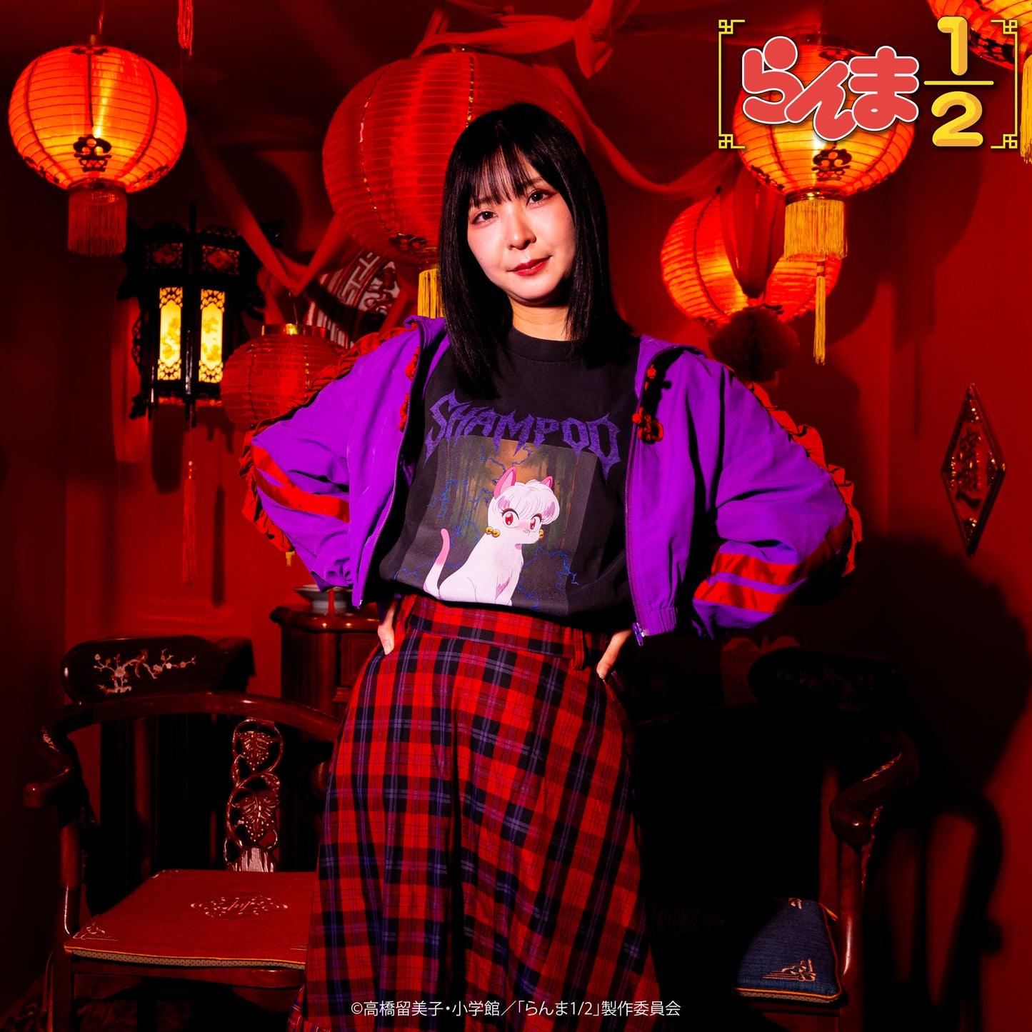 TVアニメ「らんま1/2」 TOKYO MADNESS CLUB メタルTシャツ シャンプー(猫)