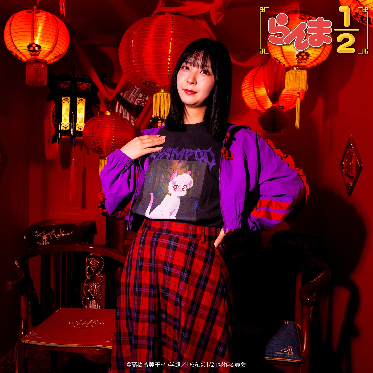 TVアニメ「らんま1/2」 TOKYO MADNESS CLUB メタルTシャツ シャンプー(猫)