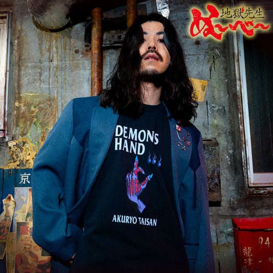 アニメ『地獄先生ぬ〜べ〜』 TOKYO MADNESS CLUB メタルTシャツ 鬼の手ver. BLACK