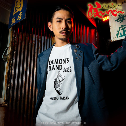 アニメ『地獄先生ぬ〜べ〜』 TOKYO MADNESS CLUB メタルTシャツ 鬼の手ver. WHITE